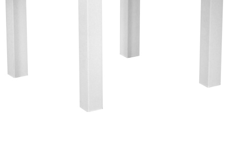 Табурет на прямых ножках белый / сосна белая