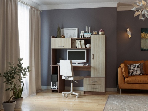 Компьютерный Стол Стайл №7 (Ш-1534 x Г-570 x В-1600 мм)/Разные Цвета