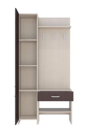 Прихожая Домино-2 Венге/Дуб Молочный (Ш-950 × В-1950 × Г-350 мм)