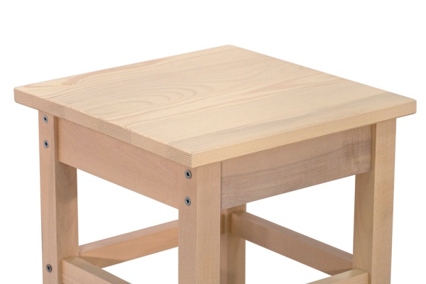 Табурет на прямых ножках массив выбеленная береза