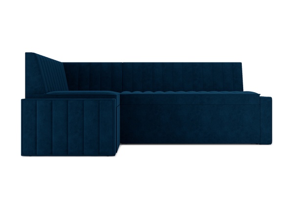 Кухонный угловой диван дельфин Вермут велюр темно-синий