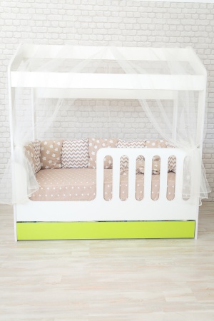 Кровать Сказка (Домик со Вторым Выдвижным Местом)/Спальное Место 800 х 1600 мм