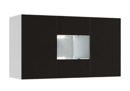 Тумба Флорис черный глянец / белый