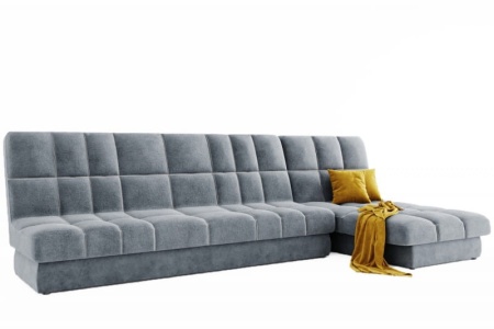 Диван Угловой Ханна с Оттоманкой и Ножками-Кубышками (Ш-2900 х В-940 х Г-1500 мм)