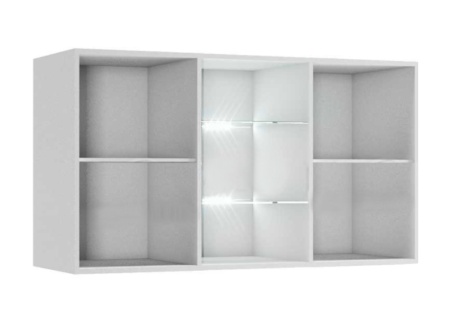 Тумба Флорис черный глянец / белый